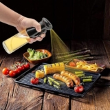 MASHUR FAB Olive Oil Sprayer for Cooking, 200ml Glass Oil Dispenser Bottle Spray Mister, Refillable Food Grade Oil Vinegar Spritzer Sprayer for Air Fryer,Salad,Baking,Grilling, Frying (1)