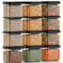 OneFire Unbreakable Air Tight Square Plastic Containers Set for Kitchen Storage 500ml Kitchen Container, BPA Free Storage Containers, Plastic Grocery (Black) (6 Piece)