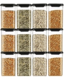 Sixfire Unbreakable Air Tight Square plastic Containers Set 1100 ml Pack 6 for Kitchen Storage, Kitchen Container, Storage/Container Sets, Plastic Container, Air-Tight Design (6)