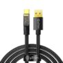 pTron Solero 65W USB to Type-C Super Fast Charging USB Cable Compatible with Samsung,OnePlus,Oppo,Vivo,Xiaomi,Realme & Other Type-C Devices, Unbreakable Nylon Braid, 480Mbps Data Sync (1m, Jet Black)
