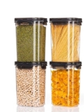 HomeWiz 1400ml Airtight Kitchen Storage Container with Lock Set (Set of 4) | Durable, BPA-Free, Food-Grade Plastic for Pantry & Fridge Organization | Keeps Food Fresh & Organized | 1400ML x 4