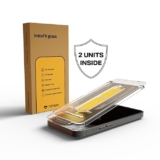 [1+1] Totem InstaFIt iPhone 13 |13 Pro |14 Tempered Glass Screen Protector iPhone 13 |13 Pro |14 Screen Guard | Auto-Align Install Kit | 9H Hardness | High Clarity | Touch Sensitive | Shatterproof | Crystal Clear
