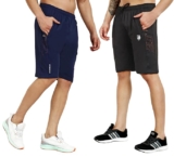 RynoGear Stylish Shorts for Men with Zipper Pocket for Sports and Daily Home Wear (Pack of 2)