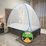 Kolar Mosquito Net for Single Bed, 6 Feet x 4 Feet Premium Single Bed Machardani, Strong and Durable, Tent Type, Foldable, Corrosion Resistant, Blue Color