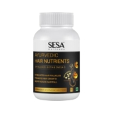 SESA Ayurvedic Hair Vitamins Biotin Tablets DHT Blocker 60 Capsules – Plant based Gluten free Nutrients With Omega-3 & Flaxseeds | Controls Hair Fall & Stimulates Follicles | 100% Veg