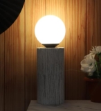 Tu Casa Wooden Table Lamps With Glass Shade For Home Décor, Bedrooms, Living Room, Gifting, Diwali Decoration, Dining Space, Study Room, Restaurants (Height: – 16″) – Bulb Not Included