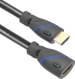 C&E High Speed Hdmi Cable Male To Female With Ethernet Black (10 Feet/3.0 Meters), (2 Pack)