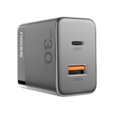 Noise Power Series 30W Gan Charger: 2 Ports (1 Usb-C Type, 1 Usb-A), Iphone 0-50% In 30Mins, With Globally Compatible, Supports All Iphones, Android Phones, Tablets (Black)