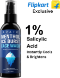 Arata Menthol Ice Burst With 1% Salicylic Acid | Treats Acne & Pimples | All Skin Types Face Wash Face Wash(100 Ml)
