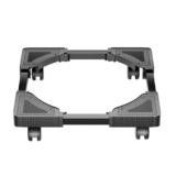 Brandflex Washing Machine Trolley With Wheels & Anti Vibration Grips – Game Adjustable Metal Stand For All Semi Or Front Or Top Load Washing Machine, Fridge, Dishwasher Stand, Etc. (Black Stand)