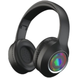Truke Newly Launched Btg 500 Over The Ear Gaming Headphone With 40Mm Drivers, 10H Of Playtime, Dual Pairing, Gaming Mode (50Ms Latency) With Rgb Leds, Tf Card With Volume Control, Bt 5.4(Metal Black)