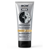 Wow Skin Science Men Charcoal + Niacinamide Oil-Control Face Wash | Absorbs Excess Oil & Deep Cleanses | Niavolcanite™ Technology | No Sulphates, Parabens, Or Silicones | 100Ml