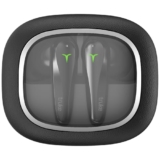 Truke New Launch Crystal Dyno Leather Finish True Wireless In Ear Earbuds W/Spatial Audio, 70H Battery Fast Charge Ear Buds, 13Mm Driver Hifi Sound Tws, 40Ms Ultra Low Latency, 4Mics Enc- Ravenblack