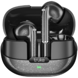 Truke New Launch Buds Aura True Wireless In Ear Earbuds With 70Hrs Of Playtime And Fast Charging Ear Buds, 13Mm Titanium Drivers, Quad-Mic Enc Tws, 40Ms Low Latency Gaming Buds, Bt 5.4 (Carbonblack)