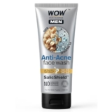 Wow Skin Science Men Oat Extract + 2% Salicylic Acid Anti-Acne Face Wash | Targets Acne & Prevents Breakouts | Salicshield™ Technology | No Sulphates, Parabens Or Silicones | 100Ml