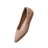 Neeman’S Ponted Ease Ballerinas For Women | Flats & Slip On Casual Shoes | Comfortable & Flexible | Beige Uk7