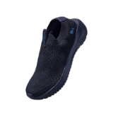 Neeman’S Basic Cozies Slip Ons For Men | Breathable Knit Upper, Flexible Fit | Lightweight Everyday Comfort Shoes | All Black Uk10