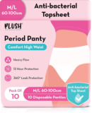 Plush Comfort High Waist Disposable Period Panty M/L- Pack Of 10 Sanitary Pad(Pack Of 10)