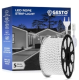 Gesto 5 Meter Rope Led Strip Lights – Outdoor Lights Waterproof For Balcony Decoration,Home Decor & Interior Decoration | Decorative Lights For Diwali Decoration,Cove Light For Ceiling (White)