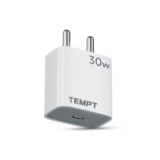 Tempt Bolt 30W Pd+Pps Fast Charger | Ultra-Compact Type-C Adapter | 2X Speed Charging | Smart Heat Control | Multi-Layer Protection | Travel-Ready | Compatible With Iphone, Samsung And Others
