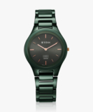 Titan Edge Ceramic Quartz In Glossy Green Dial Analog Watch  – For Women