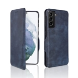 Puloka For Samsung Galaxy S23 – Sleek Flip Case – Premium Vegan Leather Phone Cover With Card Slot – Slim, Durable, Privacy Protection – Kickstand Function – Elegant Flip Wallet Cases – Blue