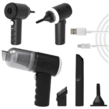 Superstud Car Vacuum Cleaner 2 In 1 With 3 Attachments & Blower | Cordless Handheld Vacuum Cleaner For Wet & Dry Cleaning For Home/Office/Car/Keyboard/Travel/Sofa/Office (Bblack)