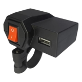 Elove 45W Multiprotocol Motorcycle Bike Mobile Phone Charger Power Adapter (Input Dc 9V-27V) Qualcomm Supervooc Warp & Dash Usb Fast Charger | Universal Detachable Charger Socket With On/Off Switch