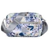 Mistycdep Crossbody Purse For Women, Nylon Waterproof Shoulder Purse, Messenger And Travelling Bag Lightweight, Long Strap (Blue, Pack Of 1) (White And Blue Flower)