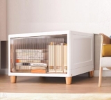 Jd Fresh 1 Tier Foldable Plastic Rack For Storage/Kitchen Cupboard/Versatile And Sturdy Wardrobe For Clothes/Multipurpose Storage Organizer/Closet For Bedroom/Living Room/Laundry Room (Transparent)