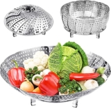Ddn_R_ Vegetable Steamer Basket Stainless Steel Vegetable Steamer For Cooking Vegetable & Fruits/Salad/Steaming With Insert For Pots, Crock, Pans Food Drain Bowl (Medium)
