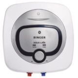 Singer Aqua Lava 15 L Glass Line Storage Water Heater (Geyser) | 5 Star Energy Saving | 2000W Heating | 8 Bar Pressure | 5-Level Safety | Isi Certified | Rust-Proof Glass Lined Tank | White & Silver