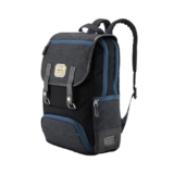 Harissons Dexter Vintage Vegan Leather Laptop Backpack | 25L | Fits 14” Laptop | Usb Port, Gadget Organizer, Slim Build With Top Flap Closure | Work, College & Daily Use (Grey)