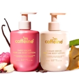 Mcaffeine Perfume Body Lotion Combo – Sweet Escape & Summer Breeze | Niacinamide, Cocoa Butter & Shea Butter For Deep Moisturization | Lightweight, Non-Sticky | Fruity & Aqua Fragrance – 300Ml X 2