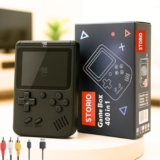 Storio Rechargeable Pocket Video Game For Kids 400 In 1 Retro Game Box Console Handheld Game Box With Tv Output – Black