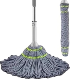 Boltix Floor Cleaning Microfiber Twist Mop, Self-Wringing Long Handle Reusable Cleaning Pocha