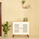 Green Soul Zuvio 2 Door | Engineered Wood Ventilated Shoe Rack | 3 Shelves, 2 Doors | Stores Up To 10 Pair Of Shoes | 3 Year Warranty | Oak & White | Installation Provided