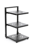 Star Work 3-Tier Heavy Duty Metal Pan Stand – Multipurpose Kitchen Rack Organizer For Cooking Pans, Pressure Cookers, And Pots With Ventilated Shelves.