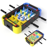 Lifelong Cuppy 3-In-1 Foosball Table For Kids | Includes Mini Soccer, Ludo & Snakes & Ladders | Indoor Tabletop Game Set For Boys & Girls Age 5+ | Compact Build For Home, Gifting & Family Game Nights