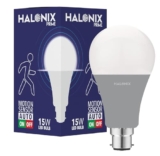 Halonix 15W Motion Sensor Led Bulb | Color-6500K White | Auto On- Auto Off Light | Motion Sensor Light | Pack Of 1 | Base-B22