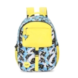 Skybags Woke Pro 01 3 Compartment School Backpack Yellow Blue