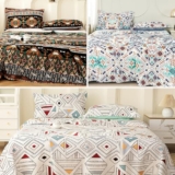 Story@Home 240 Tc Bedsheet For Double Bed Queen Size | Satin Finish, Microfiber Double Bed Bedsheet Combo | 225 X 250 Cm With 2 Pillow Covers | Perfect For Home Decor (Multi Color, Aztec/Bohemian)