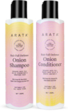 Arata Hair Fall Defense Onion Shampoo And Conditioner With Amla & Rice Water(2 Items In The Set)