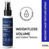Arata Sea Salt Hair Texture Spray For Instant Volume, Soft Hold And Matte Finish Hair Spray(50 Ml)