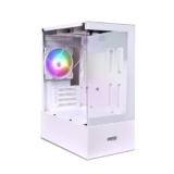 Geonix Tempered_Glass X30 Atx Gaming Cabinet/Computer Case With 3 Rgb Fans,Usb 2.0 Slot,2 Hdd Slots,Usb 3.0 Slot,7 Expansion Pci Sockets,Top Mounted Mic And Audio Port(White)