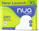 Nua Mywave Sanitary Pads | Long-Lasting Leak Protection | Xl | For Heavy Flow| Sanitary Pad(Pack Of 28)