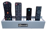 Invont Wall Mount Remote Holder | Light Grey Texture Powder Coated 1Mm Thickness Steel – Compatible With Tv | Ac | Dvd | Dth | Remotes | Ac Remote Wall Stand | Tv Remote Holder