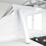 Jb’S Land White Marble Self Adhesive Wallpaper – Waterproof & Heat-Resistant Pvc Sticker For Kitchen, Furniture & Diy Walls (60 X 200 Cm)