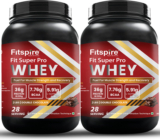 Fitspire Fit Super Pro Whey Protein | Muscle Growth & Recovery Whey Protein(2 Kg, Double Chocolate)