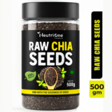 Neutrione Raw Chia Seeds For Weight Loss With Omega 3 ,Zinc And Fiber,Calcium Rich/Protein Chia Seeds(500 G)